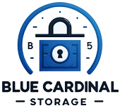 blue cardinal storage company logo
